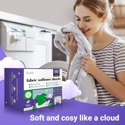 Hojas Suavizantes Soulink para Lavadora, Alternativa a Suavizante Líquido y Cápsulas, Aroma a Lavanda, Hasta 240 Cargas, Sin Plástico - imagen 4