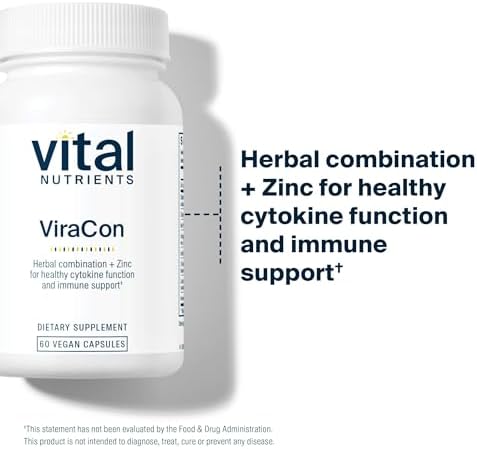Vital Nutrients ViraCon - Suplemento Vegano para el Sistema Inmunológico - Zinc, Saúco, Extracto de Regaliz y Hierbas - Libre de Gluten, Lácteos y - imagen 3