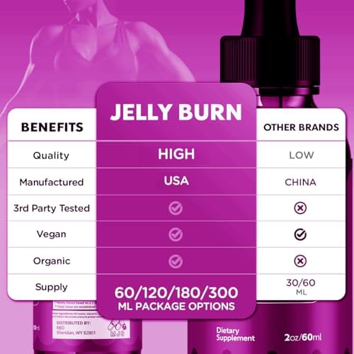 Jelly Burn Drops, Gotas de JellyBurn con Ingredientes Naturales, Suplemento Multivitamínico Avanzado para Estilo de Vida Activo (30 Porciones) - imagen 6