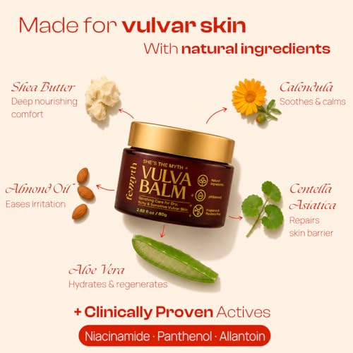 Bálsamo Vulvar Femyth - Hidratante Vaginal para Sequedad, Picazón e Irritación - Crema Sin Hormonas para Mujeres - Soporte Menopáusico y Postparto - imagen 5