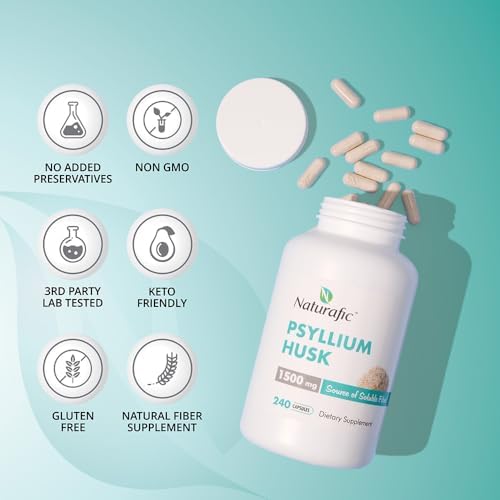 Cápsulas de Psyllium Husk 1500mg – Suplemento de Fibra Natural para la Salud Digestiva y Regularidad – Apoya la Salud Intestinal y el Control de Peso - imagen 5