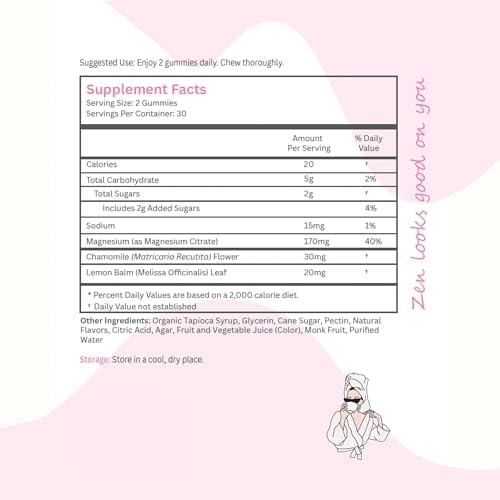 Gummies de Magnesio Balancing Act - Vibe Check para Mujeres – Sin Melatonina, Apoyo a la Calma y Relajación con Magnesio, Manzanilla y Melisa – Mora - imagen 2