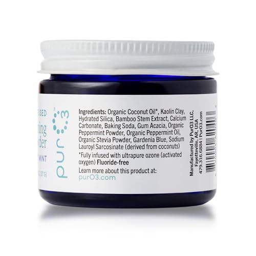 Pasta de Dientes en Polvo PurO3 Ozonizada – Libre de Flúor, Orgánica, Remineralizante – Blanqueador Natural y Removedor de Placa – Cuidado Dental con - imagen 2