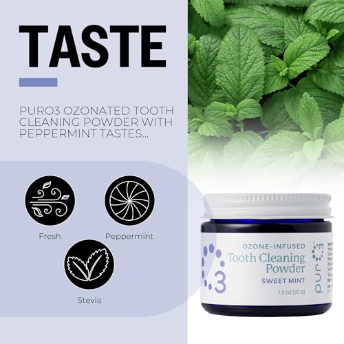 Pasta de Dientes en Polvo PurO3 Ozonizada – Libre de Flúor, Orgánica, Remineralizante – Blanqueador Natural y Removedor de Placa – Cuidado Dental con - imagen 5