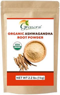 Polvo de Raíz de Ashwagandha Orgánico Grenera | Certificado USDA Orgánico, Vegano y Kosher | Sin OGM y Sin Gluten | Ideal para Batidos, Bebidas y - imagen 1