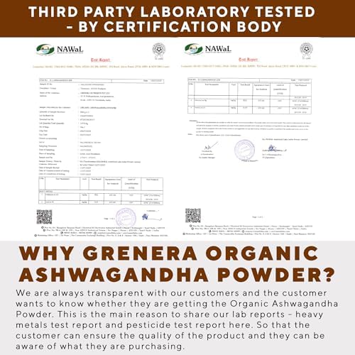 Polvo de Raíz de Ashwagandha Orgánico Grenera | Certificado USDA Orgánico, Vegano y Kosher | Sin OGM y Sin Gluten | Ideal para Batidos, Bebidas y - imagen 3