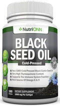 Aceite de Semilla de Nigella Sativa - 1000 Mg - 180 Cápsulas Blandas - Prensado en Frío, No Transgénico - Alto Contenido de Timoquinona - Rico en - imagen 1