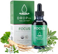 Gotas Líquidas Herbales DropRX Focus para Adultos - Ginseng, Ginkgo Biloba, Bacopa, Romero y Salvia - Suplemento Orgánico para la Salud Cerebral y - imagen 1