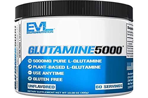 Suplemento en polvo L-Glutamina Vegana Pura - Evlution Nutrition, 5g para recuperación post entrenamiento, energía, salud intestinal y aumento de - imagen 3