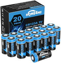Batería de Litio Home4me CR123A 3V, 1650mAh, Paquete de 20, Ideal para Dispositivos de Seguridad y Linternas - 10 Años de Vida Útil, No Recargable - imagen 1