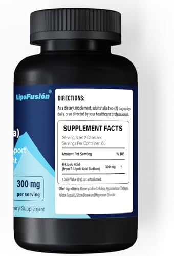 Ácido R Lipoico (Na) 300mg por Porción, 120 Cápsulas, Hasta 5X Mejor Absorción, Suplemento Dietético para Metabolismo Saludable y Antioxidantes - 1 - imagen 6