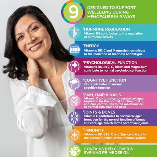Suplementos para la Menopausia Health & Her - Soporte Multi-Nutriente, Vitaminas para Energía, Huesos, Músculos, Piel y Cabello, Vegano, Sin Gluten, - imagen 2