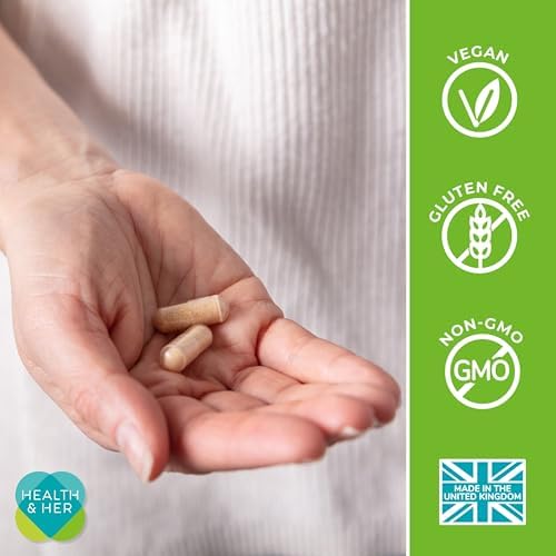 Suplementos para la Menopausia Health & Her - Soporte Multi-Nutriente, Vitaminas para Energía, Huesos, Músculos, Piel y Cabello, Vegano, Sin Gluten, - imagen 5