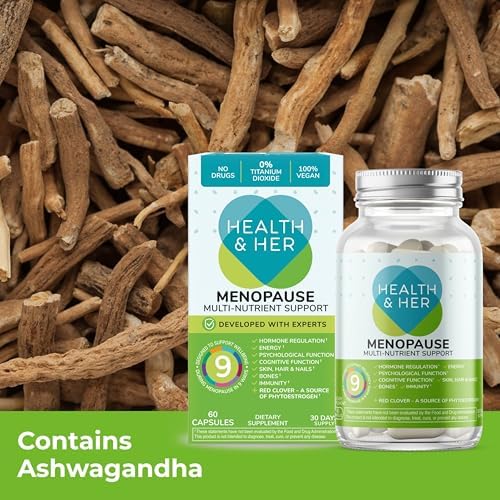 Suplementos para la Menopausia Health & Her - Soporte Multi-Nutriente, Vitaminas para Energía, Huesos, Músculos, Piel y Cabello, Vegano, Sin Gluten, - imagen 6