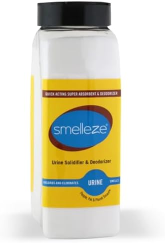 Polvo Absorbente de Orina y Gel para Excremento SMELLEZE | Eliminador de Olores Fuertes | Solidificador y Desodorante para Baños Portátiles, - imagen 1