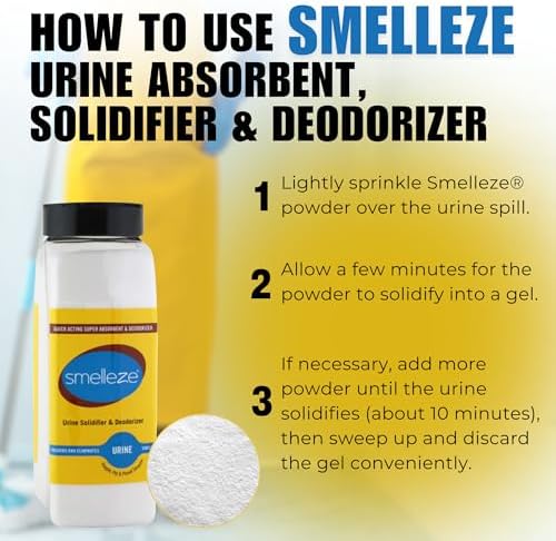 Polvo Absorbente de Orina y Gel para Excremento SMELLEZE | Eliminador de Olores Fuertes | Solidificador y Desodorante para Baños Portátiles, - imagen 5