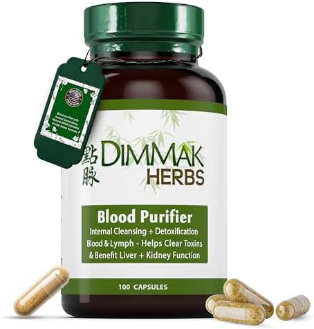 Dimmak Herbs Purificador de Sangre y Limpieza Linfática - Suplemento Detox Orgánico para Piel, Hígado e Inmunidad - 100 Cápsulas Veganas - imagen 1