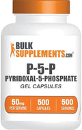 Cápsulas de Pyridoxal 5 Fosfato de BulkSupplements.com - Suplemento de Vitamina B6, Libre de Gluten, 50mg por Porción, 500 Contenido - imagen 1