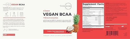 Type Zero Ultra Clean Polvo Vegano de BCAA + Electrolitos (Sabor Tropical) 6G 2:1:1 Sin Azúcar/Sin Sucralosa - Suplemento de Aminoácidos Vegano, 30 - imagen 5