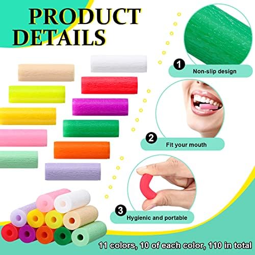 Konohan 110 Piezas de Chicles para Alineadores de Silicón, Accesorios Dentales Invisibles, 11 Colores y Sabores - imagen 3