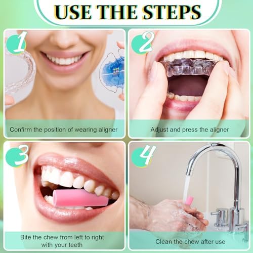 Konohan 110 Piezas de Chicles para Alineadores de Silicón, Accesorios Dentales Invisibles, 11 Colores y Sabores - imagen 4