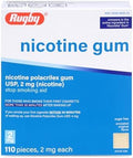 Chicles de Nicotina Rugby Polacrilex 2mg - Sabor Original, Ayuda para Dejar de Fumar y Vapear, Sin Azúcar, 110 Piezas (1 Paquete) - imagen 1