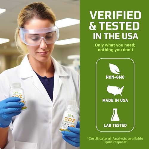 MUSCLE FOOD LABS | C D Z | Vitamina C 1000mg, Vitamina D3 125mcg, Zinc 25mg | No GMO y Sin Gluten | 120 Cápsulas Vegetarianas | 120 Porciones - imagen 8