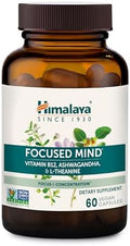 Suplemento Himalaya Focused Mind con Ashwagandha, Bacopa y L-Theanine para Atención, Enfoque y Energía, 60 Cápsulas Veganas, Sin Gluten, 1 Mes de - imagen 1