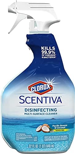 Limpiador Multiusos en Spray y Toallitas Desinfectantes Clorox Scentiva, Aroma Brisa del Pacífico y Coco - Paquete de 2 Productos - imagen 2