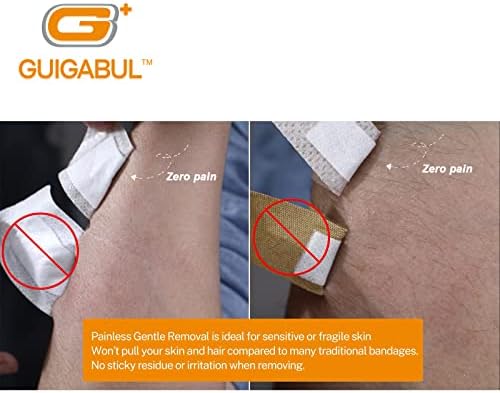 Curitas de Silicón Sin Dolor para Piel Sensible de Ancianos - 40 Unidades 0.75''x3'' Medianas y 15 Unidades 1.63''x4'' Extra Grandes de G+ GUIGABUL - - imagen 4