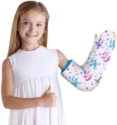 Cubierta Impermeable para Yeso de Niños Drykins – Manguito a Prueba de Fugas con Sello de Silicón – Diseño Reutilizable de Unicornio (Para Brazos de - imagen 1