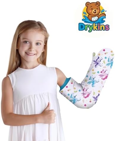 Cubierta Impermeable para Yeso de Niños Drykins – Manguito a Prueba de Fugas con Sello de Silicón – Diseño Reutilizable de Unicornio (Para Brazos de - imagen 6