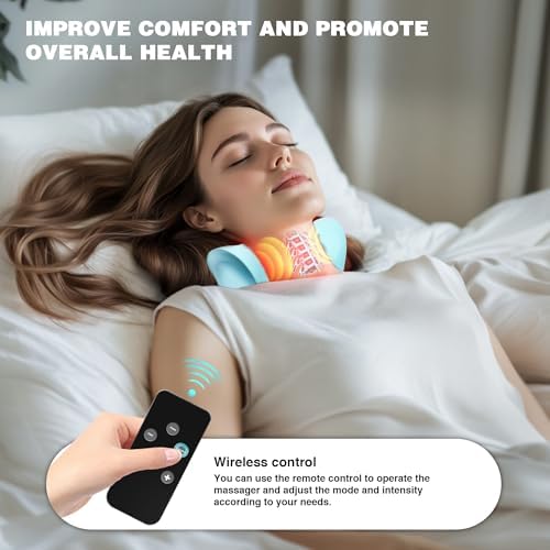 Masajeador de Cuello GYSIEN, Relajante de Cuello y Hombros con Calor, 3 Modos, Almohadas Portátiles para Alivio del Dolor y Relajación Muscular, - imagen 3