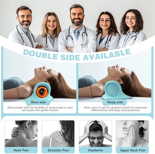 Masajeador de Cuello GYSIEN, Relajante de Cuello y Hombros con Calor, 3 Modos, Almohadas Portátiles para Alivio del Dolor y Relajación Muscular, - imagen 5