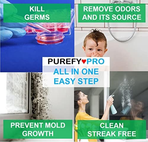 Spray Desinfectante Purefypro (1.7oz, Paquete de 3) - Sin Enjuague. Sin Residuo. Elimina 99.9999% Norovirus, VIH, Gripe, Virus del Monkeypox y - imagen 4