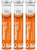 Tabletas Efervescentes de Vitamina C Nutrazul 1000mg, Suplemento para Mantener la Inmunidad, Sin Gluten, Sin Lactosa, Sin Azúcar, Sabor Naranja, 20 - imagen 1