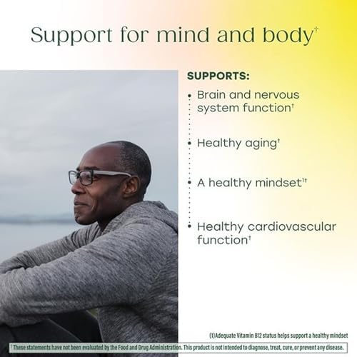 MegaFood Vitamina B12 Extra Fuerte 3000mcg, Apoya el Metabolismo Energético y la Salud Nerviosa, Vegana y Sin Gluten, 90 Cápsulas - imagen 4