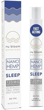 Nu Bloom Spray para Dormir de Acción Rápida – Spray Natural para Adultos con Melatonina, L-Teanina, Cáñamo y Raíz de Valeriana – Ayuda Oral para - imagen 1
