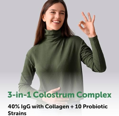 Colostrum Bovina Micro Ingredients 1,000 mg por Porción, 240 Cápsulas | 40% IgG con Colágeno y Probióticos | Suplemento de Colostrum con 10 Cepas - imagen 4