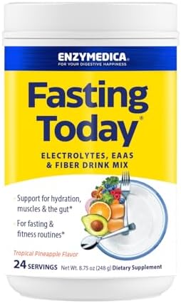 Mezcla de Bebida Enzymedica Fasting Today - Suplemento en Polvo de Electrolitos para el Ayuno Intermitente, Apoyo a la Hidratación, Apetito y Salud - imagen 1