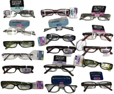 Gafas de lectura Foster Grant - 10 pares surtidos Magnivision, EZ Readers, repuesto y otros estilos FGX, fortalezas 1.25 - 3.25 - imagen 1