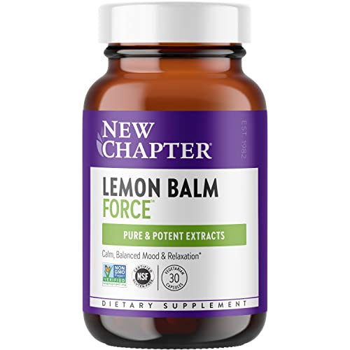 New Chapter Lemon Balm Force con Supercrítico de Melisa para Apoyo del Ánimo + Inmunidad + Ingredientes No OGM - 30 Cápsulas Vegetarianas - imagen 1