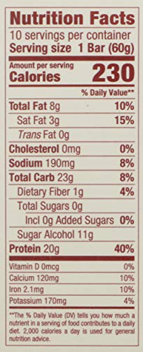 Barritas de Proteína think!, Snacks Altos en Proteína, Sin Gluten, Sin Azúcar, Barras Energéticas con Aislado de Proteína de Suero, Brownie Crunch, - imagen 2