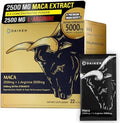 DAIKEN Maca Raíz Extra Fuerte y L-Arginina (5,000mg) - Extracto Potente 6:1 (2,500mg Maca + 2,500mg L-Arginina) - Mezcla Gelatinizada Negra, Roja y - imagen 1