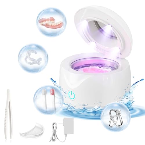 Limpiador Ultrasónico Hoffeins para Retenedores 45kHz 200ml, Máquina Portátil para Retenedores Dentales, Protectores Bucales, Alineadores y Joyería - imagen 1