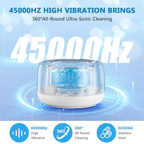 Limpiador Ultrasónico Hoffeins para Retenedores 45kHz 200ml, Máquina Portátil para Retenedores Dentales, Protectores Bucales, Alineadores y Joyería - imagen 3