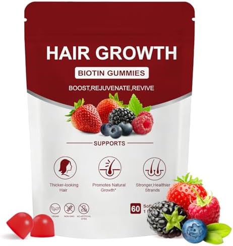 Gomitas Norce Sactor Lumin para el cabello con Biotina y Colágeno, Sabor Berry Mixto, 60 gomitas veganas y no transgénicas para el crecimiento - imagen 1