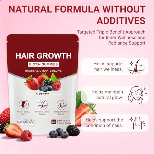 Gomitas Norce Sactor Lumin para el cabello con Biotina y Colágeno, Sabor Berry Mixto, 60 gomitas veganas y no transgénicas para el crecimiento - imagen 3