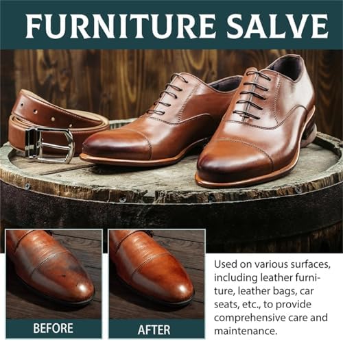 Salvador de Cuero y Madera - Pulidor y Acondicionador de 4oz con Brocha y Paño de Microfibra, para Sofás de Cuero, Asientos de Auto, Mesas de Madera - imagen 3