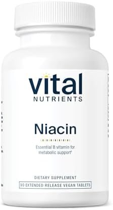 Niacina Vital Nutrients 500mg - Suplemento de Liberación Prolongada para Hombres y Mujeres - Vitamina B3 para la Salud Cardiaca y Metabolismo de - imagen 1